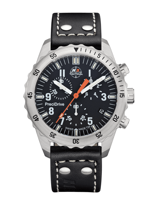 H3TACTICAL S.W.A.T. Diver Chronograph H3 Uhr mit Lederband