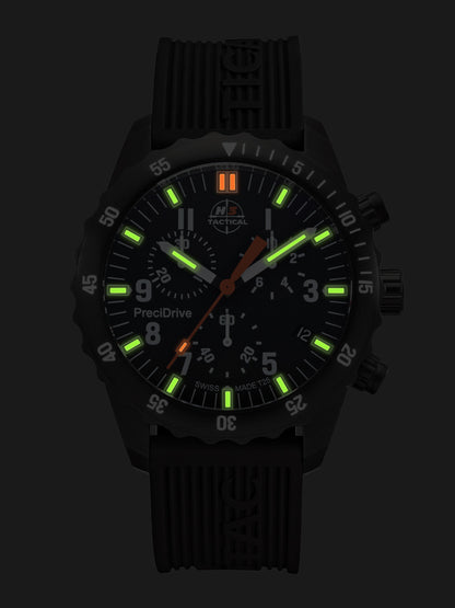 H3TACTICAL S.W.A.T. Diver Chronograph H3 Uhr mit Silikonband