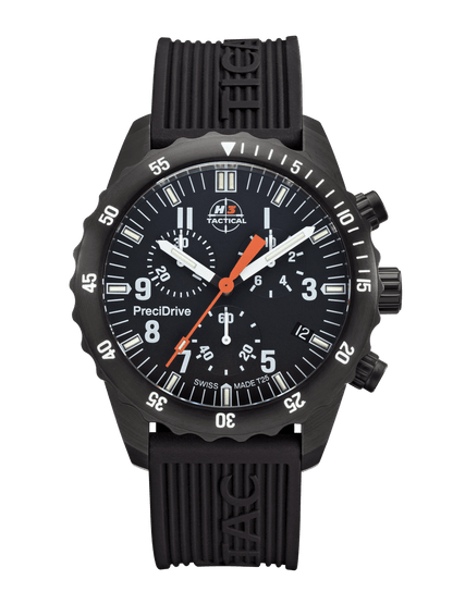Eta Precidrive Quarzwerk H3TACTICAL Diver Chronograph Tritium