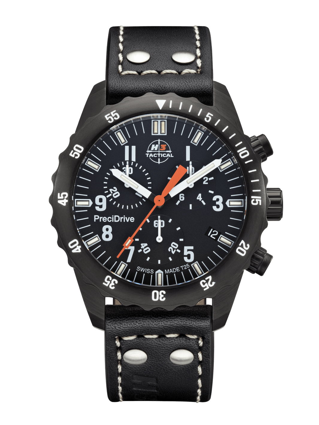 H3TACTICAL S.W.A.T. Diver Chronograph H3 Uhr mit Lederband