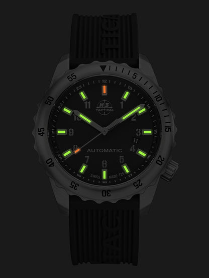 H3TACTICAL S.W.A.T. Diver Automatik H3 Uhr mit Silikonband