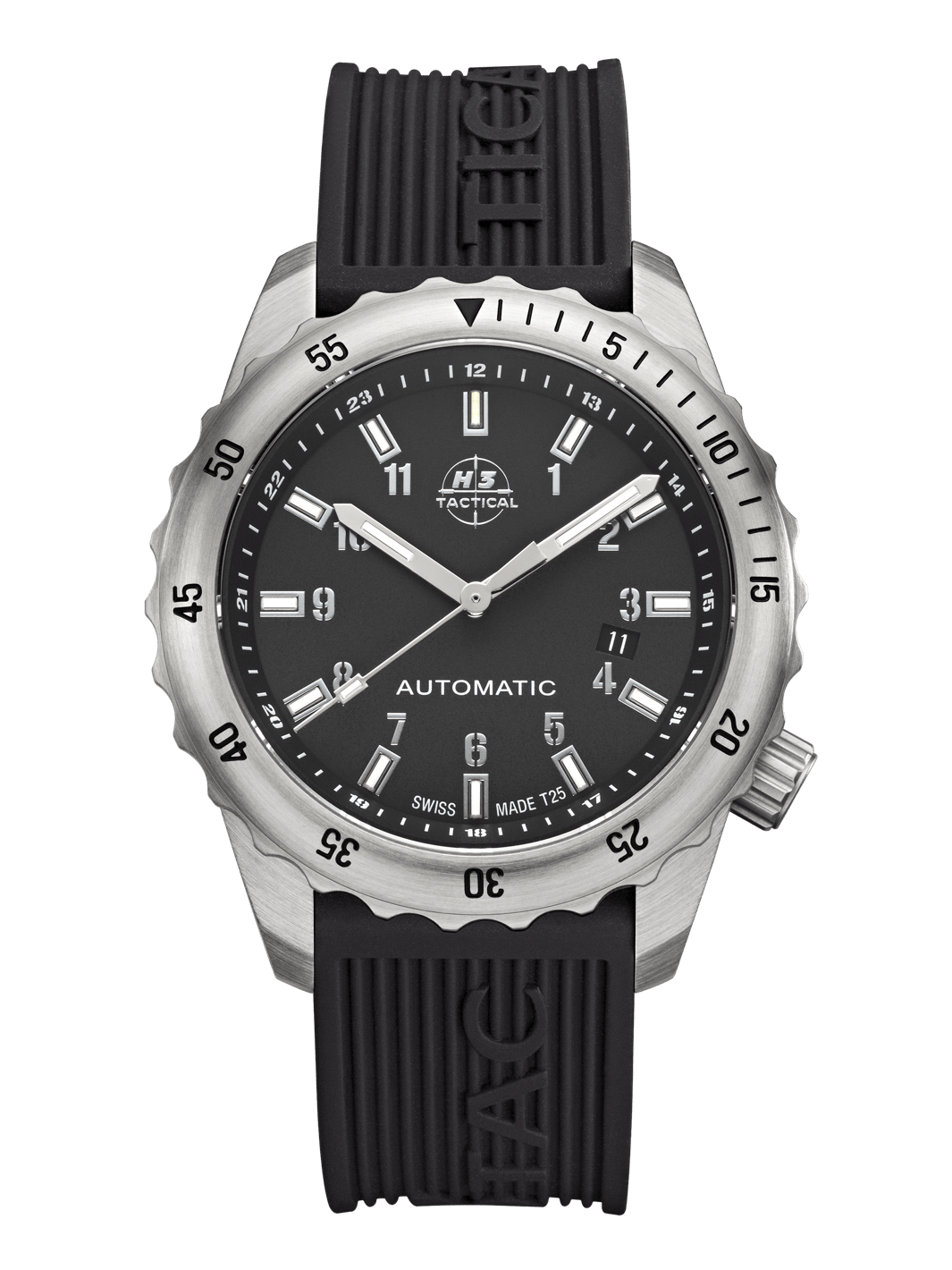 H3TACTICAL S.W.A.T. Diver Automatik H3 Uhr mit Silikonband