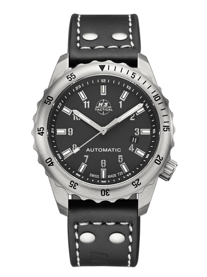 H3TACTICAL S.W.A.T. Diver Automatik H3 Uhr mit Lederband