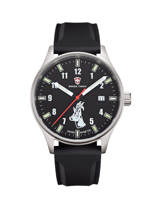 SWISS TIMER Trapper H3 Uhr Rehbock mit Silikonband